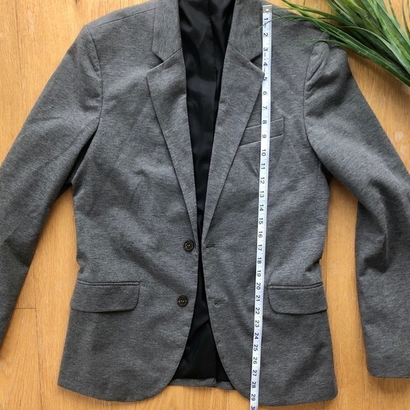 ZARA  MAN BASIC GREY SWEAT BLAZER - L - Picture 5 of 8